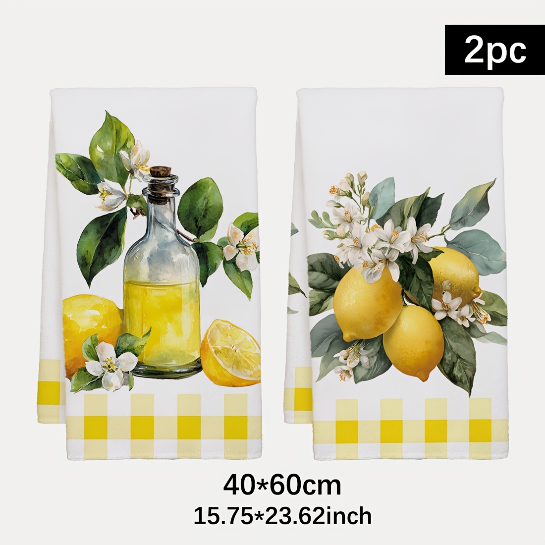 Travel Accessories Best - 2 buah, handuk dapur motif bunga
