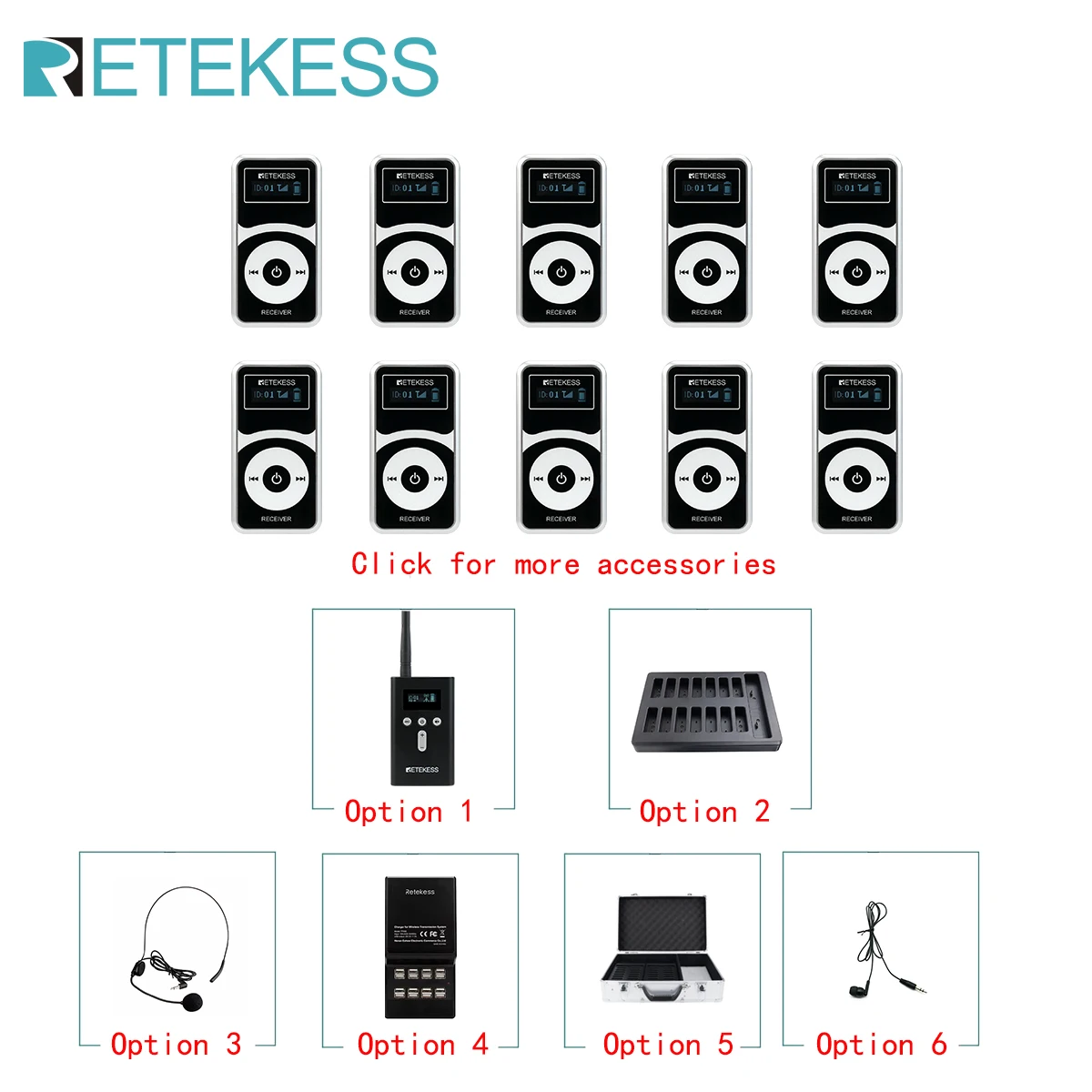Travel Accessories Guide - RETEKESS T130P T131P Aksesori Pemandu Wisata