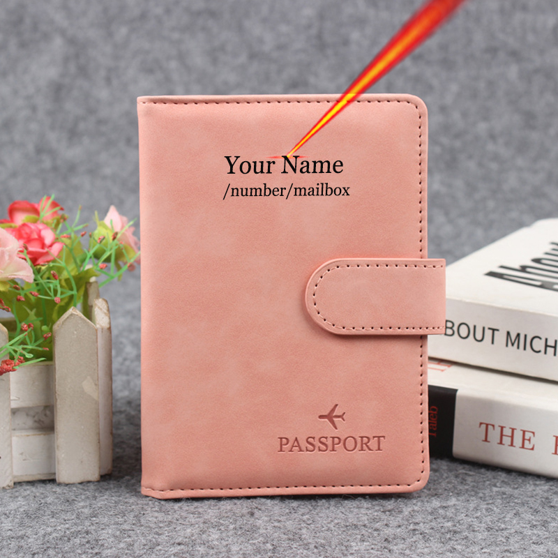 Travel Accessories Bag For Women - Penutup paspor tombol magnetik, dompet perjalanan