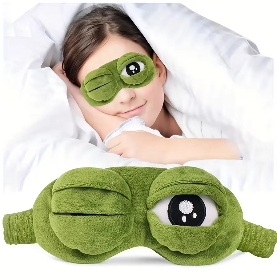Eye Mask Sleep Travel - Penutup Mata Tidur 3D Bentuk Katak,