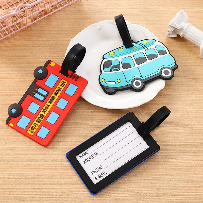 Travel Accessories Unique - Tag bagasi silikon mobil kartun lucu