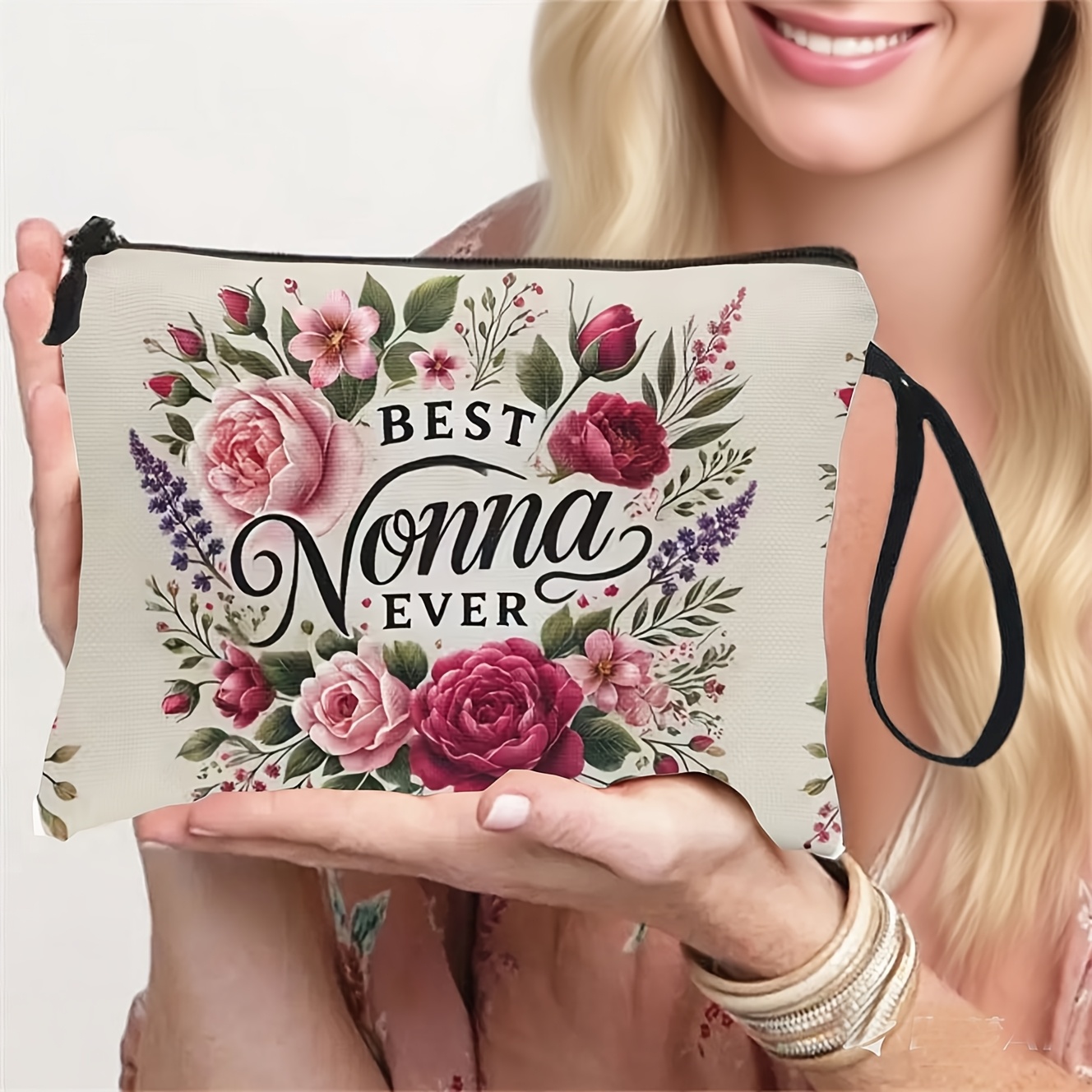 Tas Makeup BEST NONNA EVER, Or - Travel Accessories Best ulasan dan harga