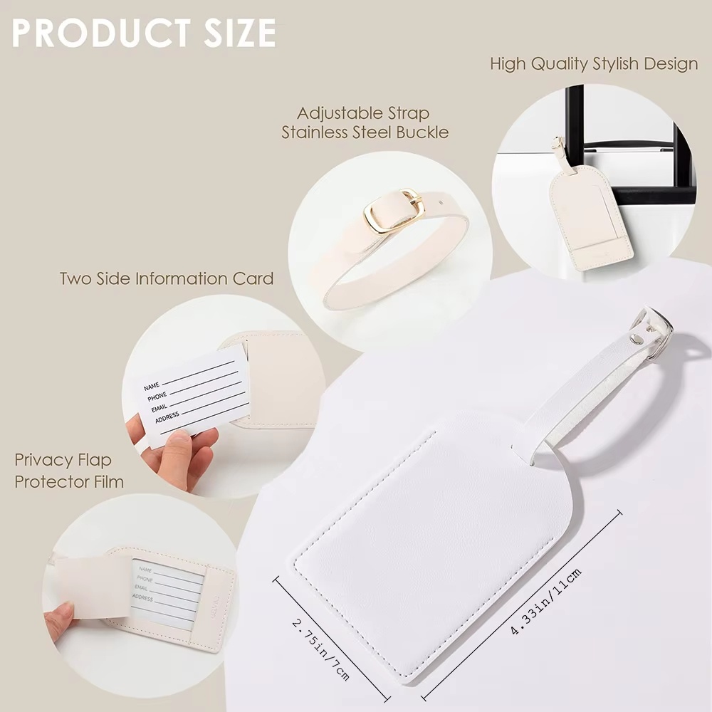 Tag Bagasi Kulit dengan Inisia - Travel Accessories Best ulasan dan harga