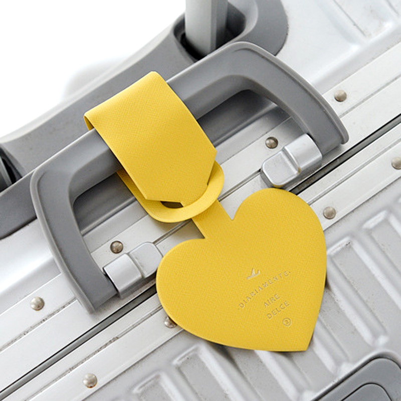 Tag Bagasi Kulit Bentuk Hati S - Travel Accessories Bag For Women ulasan dan harga