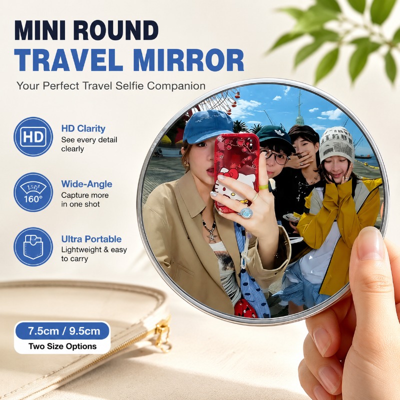 Cermin Cembung Bulat Portabel  - Travel Video Accessories ulasan dan harga
