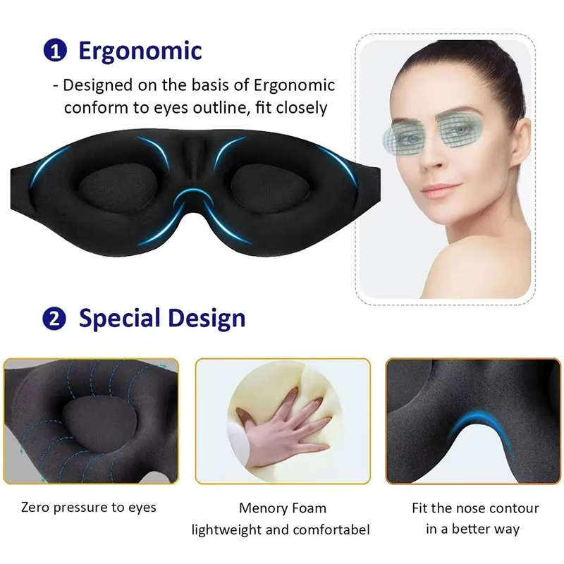 Penutup Mata Tidur Busa Memori - Eye Mask Sleep Travel ulasan dan harga
